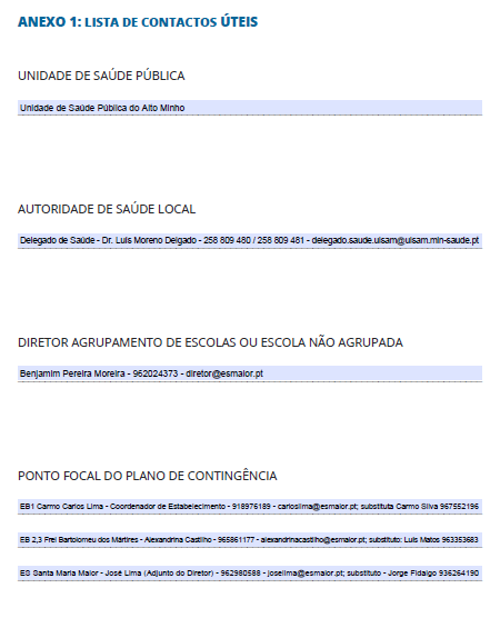 Pontos Focais das 3 escolas do Agrupamento de Santa Maria Maior